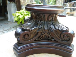 Vintage Solid Ornate Heavy Pedestal Base FOR KELLY 2