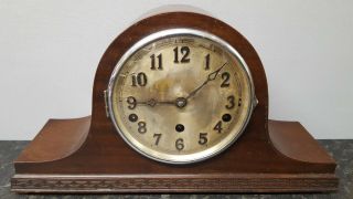 Vintage Napoleon Hat 8 Day Westminster Chiming Mantle Clock