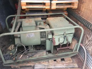 Military 10kw Generator Air Cooled 4 Cyl Gas.  Complete Unit.