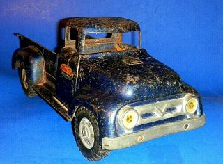 Vintage Tonka Toys Blue 1956 Ford Step - Side Pickup Truck W/hood Scoop (1957)