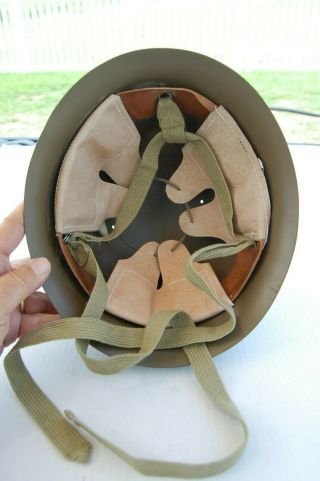 WW2 Japanese Army Helmet with liner and straps. 5