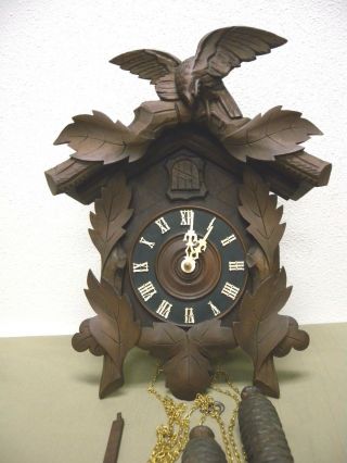 Antique C.  1905 American Cuckoo Co.  Philadelphia Clock Eagle Crest Restored