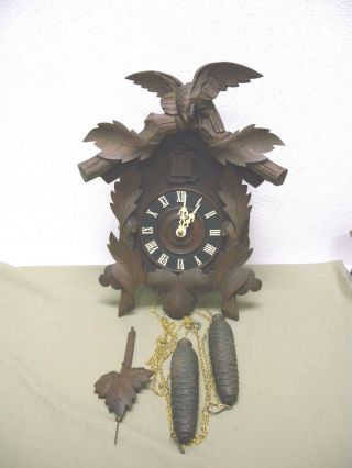 Antique c.  1905 American Cuckoo Co.  Philadelphia Clock Eagle Crest RESTORED 2