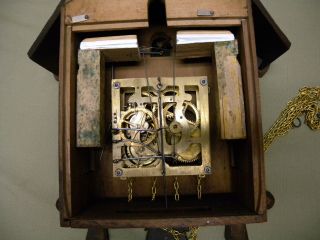 Antique c.  1905 American Cuckoo Co.  Philadelphia Clock Eagle Crest RESTORED 5