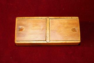 Exceedingly Rare Miniature Satinwood Double Slide Lid Trinket Box Early 1800 