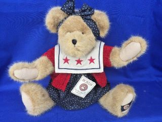 Vintage Boyds Bear Della Mae Berryproud Usa Americana Primitive Doll Rare 18 " ❤️