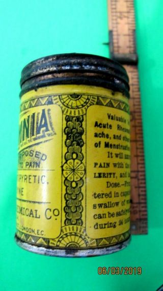 Vintage Medicine Tin,  Powdered Antikarmnia St Louis MO. 4