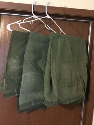 Vintage Vietnam Og - 107 Sateen Field Uniform Utility Pants/trousers 38x33 X (3)