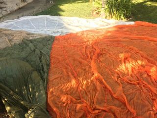 Vintage Large Military Dated 1967 28 Ft.  Diameter Parachute Canopy 28 