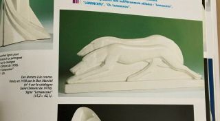 Art Deco French Ceramic Sculpture - Lemanceau 2 Dogs Cubist Modernist 1930 11