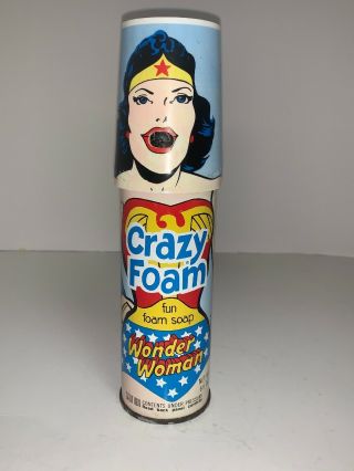 Vintage Wonder Woman Crazy Foam Can