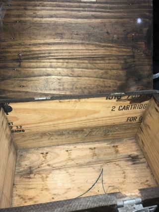 Vintage Wooden Hand Grenade Crate Case Box w/ Rope Handles 1380 - 689 - 1042 9