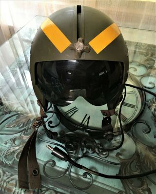 0.  Vintage 1969 Vietnam Us Army/marine Pilot Helmet With Helmet Bag & More