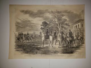 Camp Benton Civil War General John C.  Frémont 1861 Hw Sketch Print