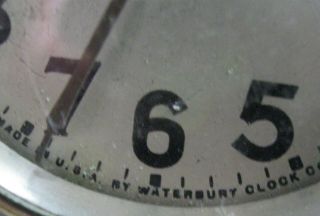 RARE WATERBURY BANJO CLOCK WITH NAUTICAL TRIM - NOT 11