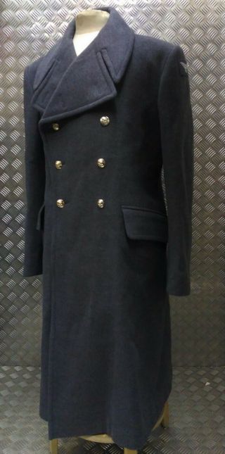 British Royal Air Force Raf Wraf O/r Full Length Wool Greatcoat Overcoat