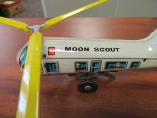 VINTAGE MARX TIN LITHO WIND UP NASA MOON SCOUT HELICOPTER 2