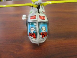 VINTAGE MARX TIN LITHO WIND UP NASA MOON SCOUT HELICOPTER 7
