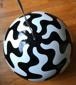 Verner Panton Louis Poulsen Big Flowerpot Lamp Black White MCM Denmark 3