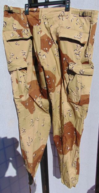 Desert Storm 6 Color Chocolate Chip Camo BDU Jacket&Pants Sz.  XL/L,  1984 non - issue 8