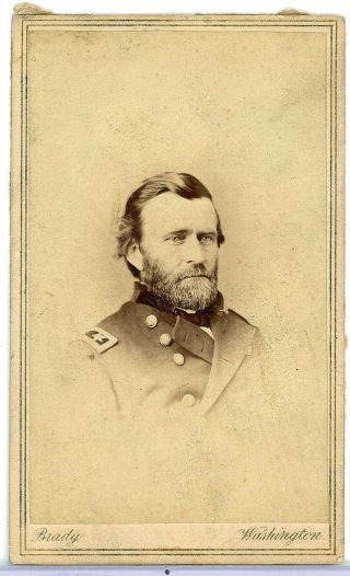 Cdv Photograph Civil War General Ulysses S Grant Mathew Brady
