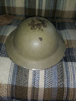Authentic Vintage Vgc World War Wwi Military British Army Steel Doughboy Helmet
