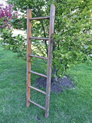 Antique Vintage Primitive Decorative Old Wood Ladder 70”