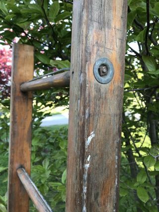 Antique Vintage Primitive Decorative Old Wood Ladder 70” 3