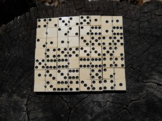 Old Rare Vintage Antique Civil War Relic Domino Game Piece Extremely Rare 5