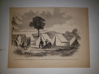 Stonewall Jackson Charleston West Virginia Camp Civil War 1863 Sketch Print
