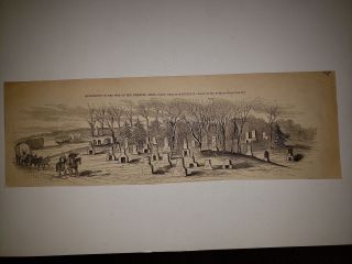 Civil War Murfreesboro Battle Of Stones River Rebel Camps 1863 Sketch Print