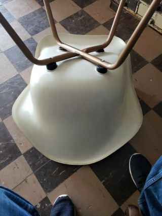 Mid Century Eames Era Style Chromcraft Fiberglass Shell Arm Chair herman miller 8