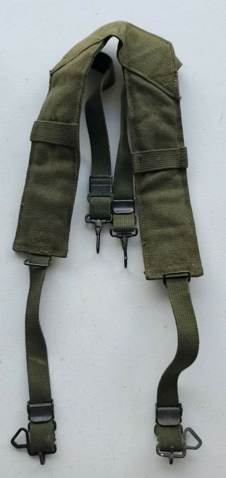 M1956 Vietnam War Us Army Combat Suspenders 1969 Xclnt