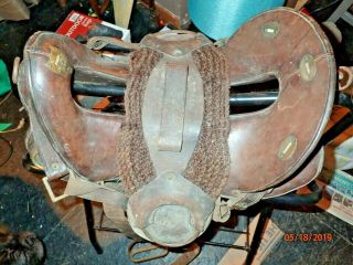 Antique Wwi Mcclellan W&s Leather Saddle W Horsehair Saddle Cinch