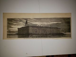 Fort Sumter Civil War Major Robert Anderson 1861 Hw Sketch Print Rare