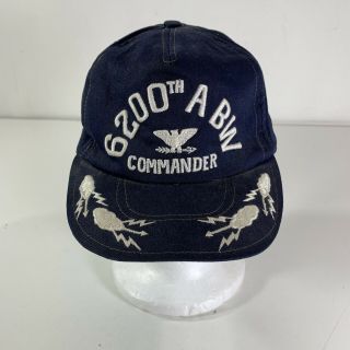 Vintage Vietnam Era Air Force 6200th Air Base Wing Commander Hat Cap Usaf Named