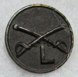 Ww1 Cavalry " L " Troop Collar Disc - W/nut