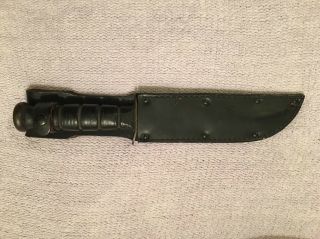 Wwii Usn Kabar Mk2 Fighting Knife With Leather Sheath