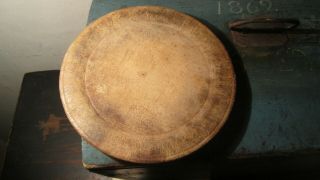 Very rare antique wooden plate - upside/downside use - 18th c.  folk art Sweden 2