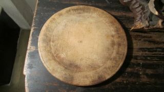 Very rare antique wooden plate - upside/downside use - 18th c.  folk art Sweden 3