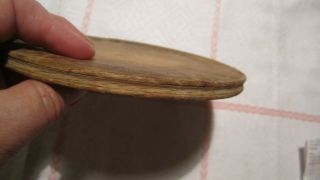 Very rare antique wooden plate - upside/downside use - 18th c.  folk art Sweden 4