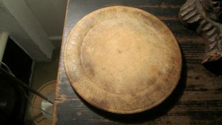 Very rare antique wooden plate - upside/downside use - 18th c.  folk art Sweden 5