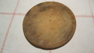 Very rare antique wooden plate - upside/downside use - 18th c.  folk art Sweden 7
