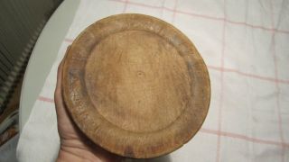 Very rare antique wooden plate - upside/downside use - 18th c.  folk art Sweden 8