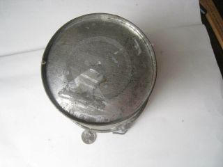 ANTIQUE VTG TIN METAL ADVERTISING PAIL with handle SMITH ' S HARDWARE COLEMAN MICH 7