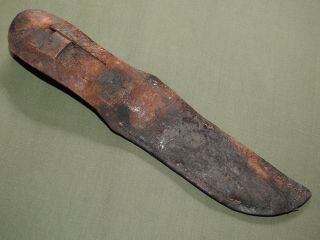 US Army USMC Marine WW2 QUEEN CITY FIGHTING KNIFE,  LEATHER SCABBARD Vtg GI RARE 12