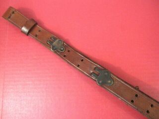 Wwi Us Army Aef M1907 Leather Sling M1903 Springfield Rifle - Dated 1918 1