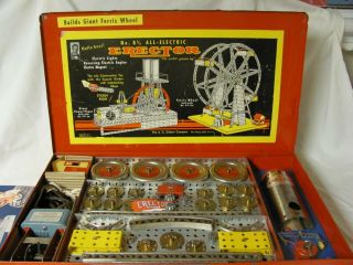 100 Complete/ 1950 Gilbert Erector Set/ 8 1/2 Ferris Wheel/ Check The Price