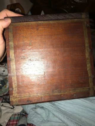 19th Century SOLID Mahogany DOCUMENT SAFE Box Antique WATERLOO IOWA MATTINGLY 7