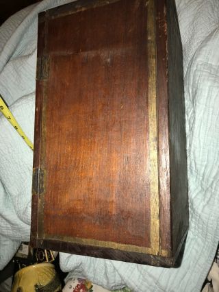 19th Century SOLID Mahogany DOCUMENT SAFE Box Antique WATERLOO IOWA MATTINGLY 8